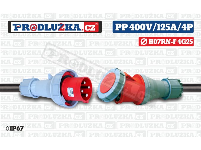 PP 400V 125A IP67 4P 25