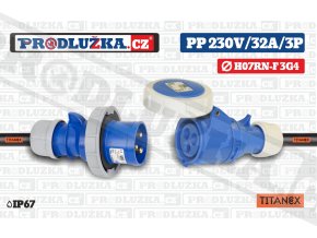 PP 230V 32A IP67 3P TITANEX