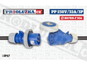 PP 230V 32A IP67 3P 6