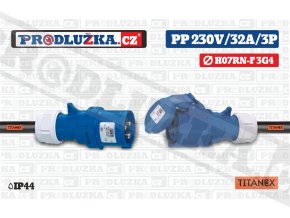 PP 230V 32A IP44 3P 4 TITANEX