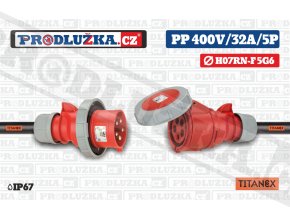 PP 400V 32A IP67 5P 6 TITANEX