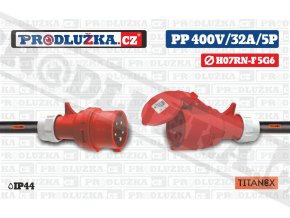 PP 400V 32A IP44 5P 6 TITANEX