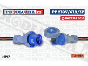 PP 230V 63A IP67 3P 10 TITANEX