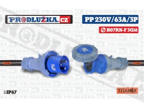 PP 230V 63A IP67 3P 16 TITANEX