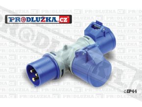 2x CEE zásuvka 230V/16A/3p-1x přívodka 230V/16A/3p IP44