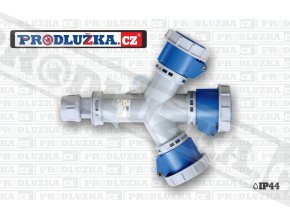 3x CEE zásuvka 16A/3p-1x vývodka kabel (max 3x2,5mm) IP44