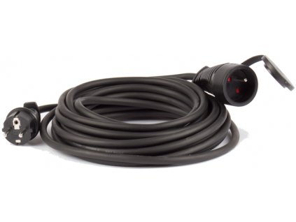Prodlužovací kabel 10m 230V - černá guma
