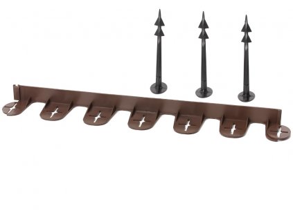 Plastový obrubník neviditelný Palisgarden hnědý 38mm / 3m + kolíky zdarma