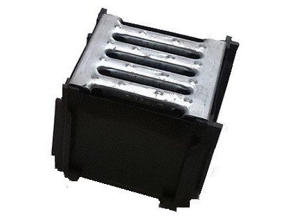 14827 spojka pro plastovy zlab bielbet a15 s pozinkovanou mrizi 130 x 105 mm
