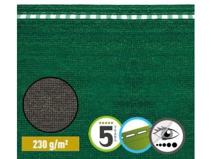 Stínící tkanina na ploty 100% sítě 1 x 50 m COIMBRA zelená (230g/m2)