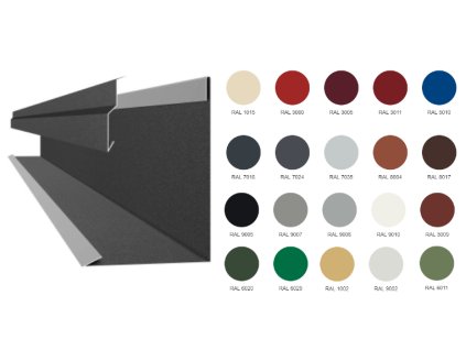 16675 4 spodni lemovani ke zdi s dilatacni listou ral leskly