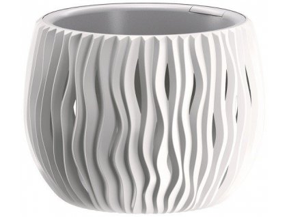 Plastové květináče Sandy Bowl bílá Ø 18 cm