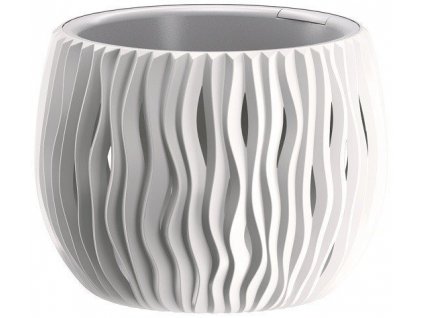 Plastové květináče Sandy Bowl bílá Ø 29 cm