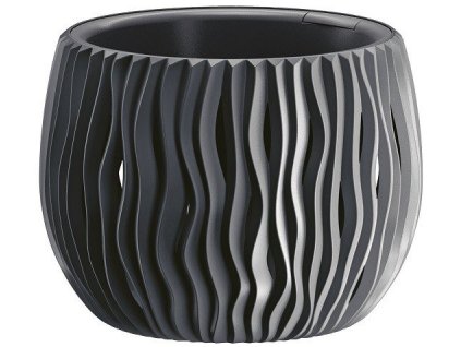 Plastové květináče Sandy Bowl antracit Ø 29 cm