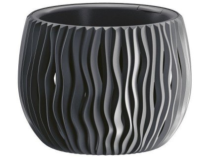Plastové květináče Sandy Bowl antracit Ø 37 cm