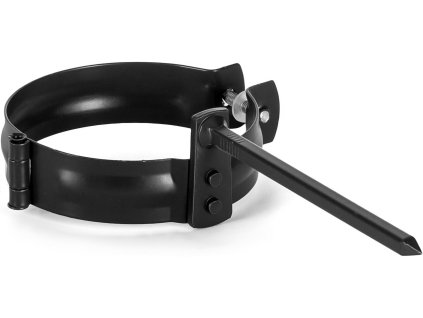 Objímka s trnem pro okapový svod EVROMAT 80 mm 150 mm pozinkovaná lakovaná RAL 9005 černá