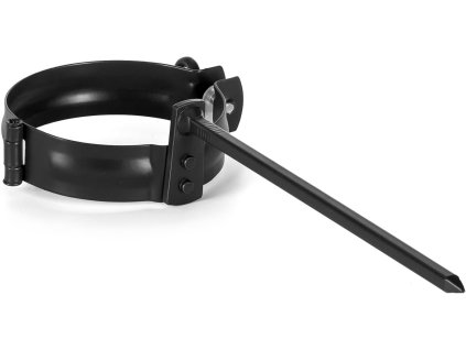 Objímka s trnem pro okapový svod EVROMAT 80 mm 200 mm pozinkovaná lakovaná RAL 9005 černá