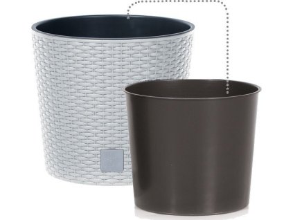 Plastové květináče Rato Round bílý Ø 20 cm