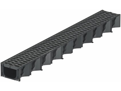 odvodnovaci plastovy zlab aco hexaself a15 s plastovou mrizi 1000 x 129 x 82 mm