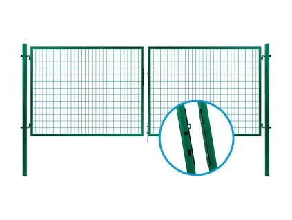 dvoukridla brana solid zelena