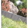 Zahradní palisáda GARDEN BORDER 18,6 cm / 3,9 m šedý ratan 5 ks