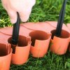 Zahradní palisáda IPAL7 6 cm / 4,05 m terakota 8 ks