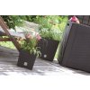 39492 7 plastove kvetinace rato low antracit 40 x 40 cm