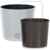 39507 5 plastove kvetinace rato round bily 40 cm