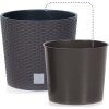 39513 5 plastove kvetinace rato round hnedy 40 cm