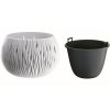 39984 8 plastovy kvetinac sandy bowl 29 cm antracit