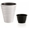 40215 6 plastovy kvetinac sand 29 5 cm bily