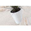 40215 7 plastovy kvetinac sand 29 5 cm bily
