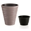 40218 5 plastovy kvetinac sand 29 5 cm mocca