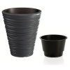 40224 5 plastovy kvetinac sand 29 5 cm antracit