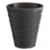 40224 4 plastovy kvetinac sand 29 5 cm antracit