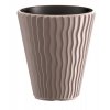40230 4 plastovy kvetinac sandy 29 7 cm mocca