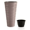 40242 5 plastovy kvetinac sand slim 29 6 cm mocca
