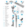Roh vnější pro okapový žlab EVROMAT 250 mm pozinkovaný