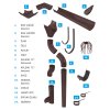 Čelo pro okapový žlab EVROMAT 333 mm pozinkované lakované RAL 8017 hnědé