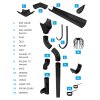 Kotlík pro okap EVROMAT 250 mm 80 mm pozinkovaný lakovaný RAL 9005 černý