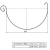 Okapový žlab EVROMAT 333 mm pozinkovaný lakovaný 3 m RAL 9005 černý