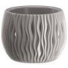 69896 plastovy kvetinac sandy bowl 29 cm sedy kamen