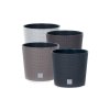 70202 8 plastove kvetinace rato round bily 30 cm