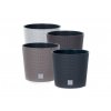 70214 8 plastove kvetinace rato round mocca 30 cm