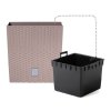 70868 6 plastove kvetinace rato low mocca 32 x 32 cm