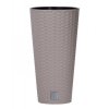 70892 6 plastove kvetinace rato tubus mocca 30 cm