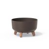 73949 3 kvetinac gracia low eco wood s nozickami 28 5 cm kavovy