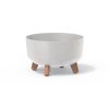 73958 3 kvetinac gracia low eco wood s nozickami 28 5 cm bily