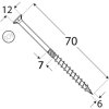 konstrukcni vrut cs se zapustnou hlavou torx t30 6 x 70 mm pozinkovany 200 ks 03