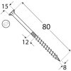 konstrukcni vrut cs se zapustnou hlavou torx t40 8 x 80 mm pozinkovany 100 ks 03